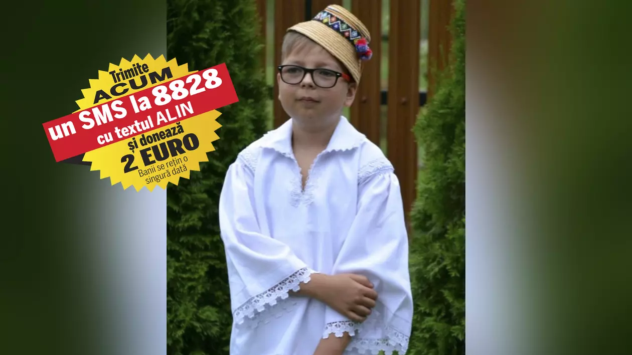 Pentru a lupta cu cancerul, Alin trebuie să ajungă de două ori pe an în Turcia. Investigațiile și tratamentul pentru băiatul care are vederea grav afectată costă 4.500 de euro