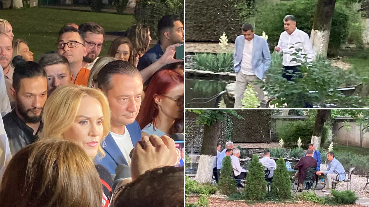 REPORTAJ | Scenă simbolică la PSD. Ciolacu și Grindeanu au dispărut în momentul în care Gabriela Firea a intrat în curtea sediului central. „Am câștigat alegerile!”