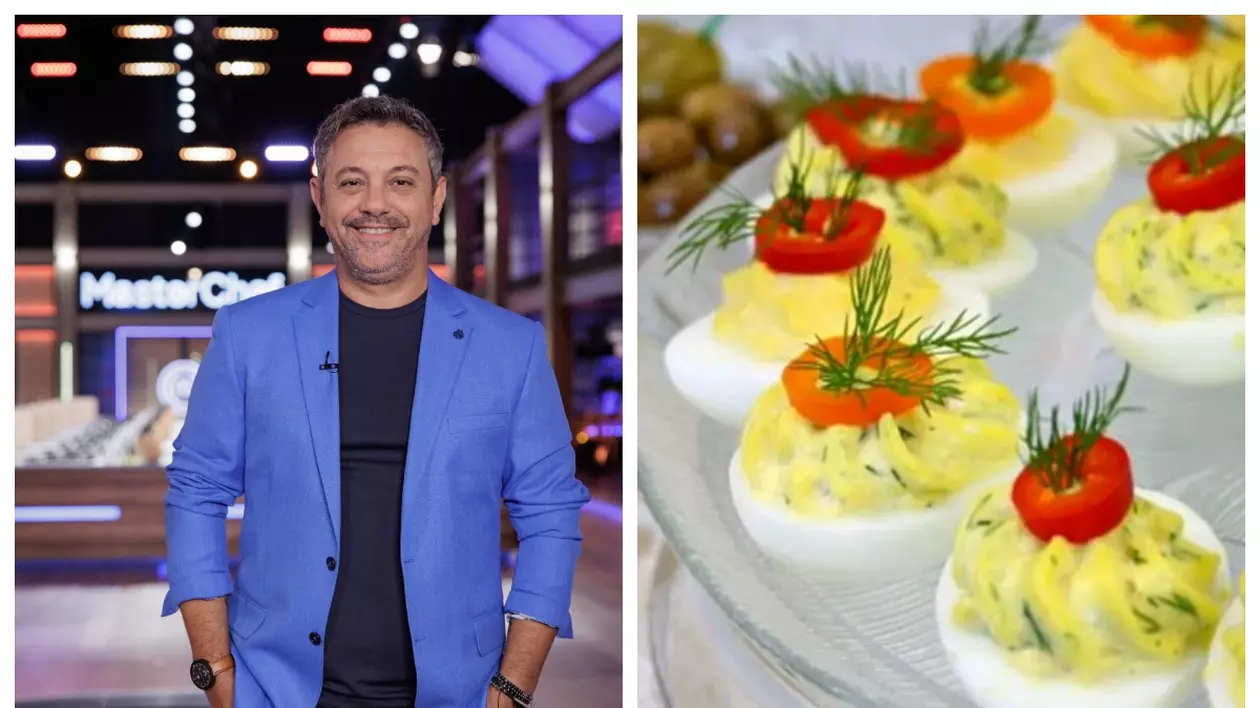 Rețeta de ouă umplute recomandată de chef Sorin Bontea. „Toată lumea le adoră, de la cei mai mici la cei mai mari”